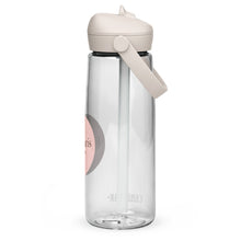 Flip straw water bottle