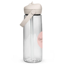 Flip straw water bottle
