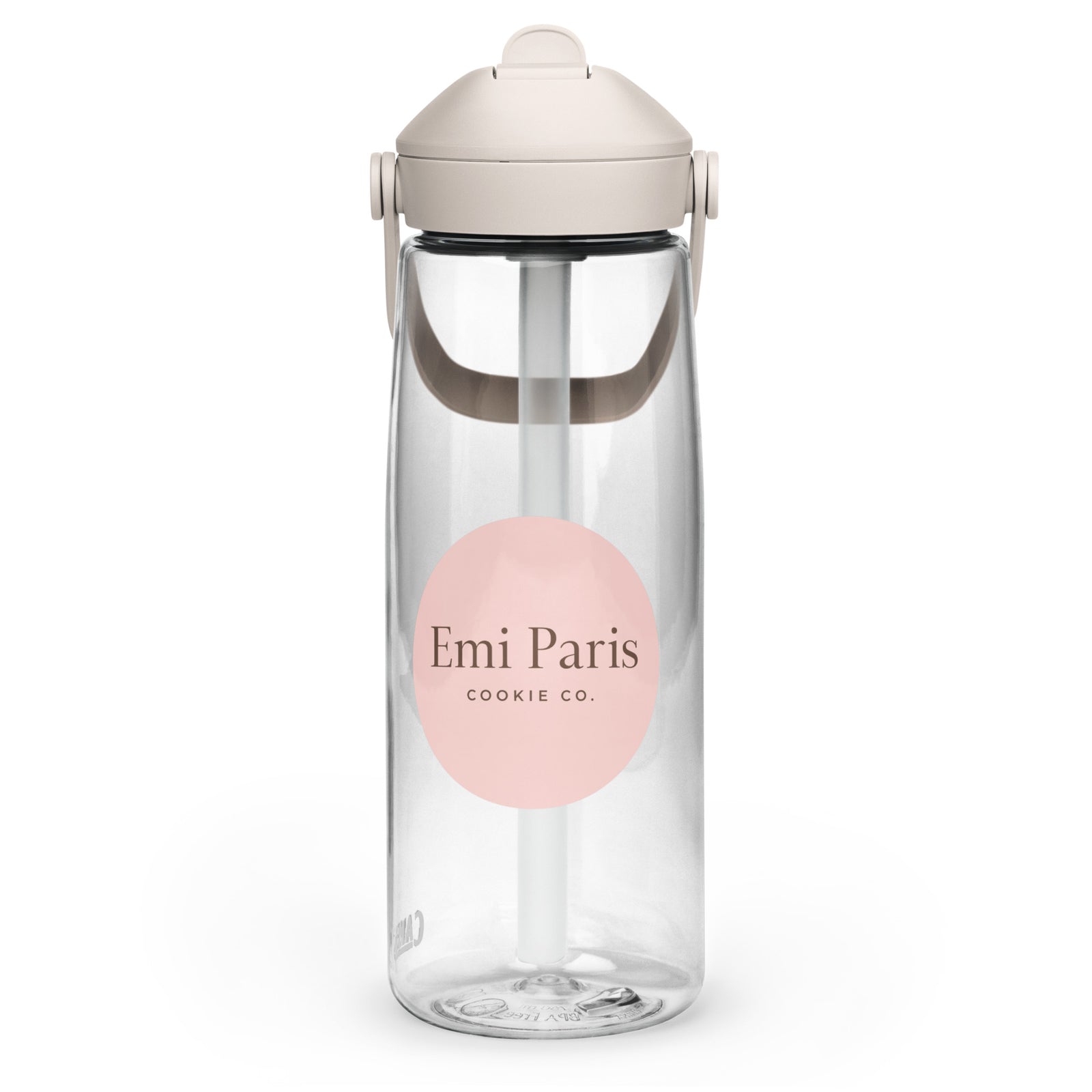 Flip straw water bottle