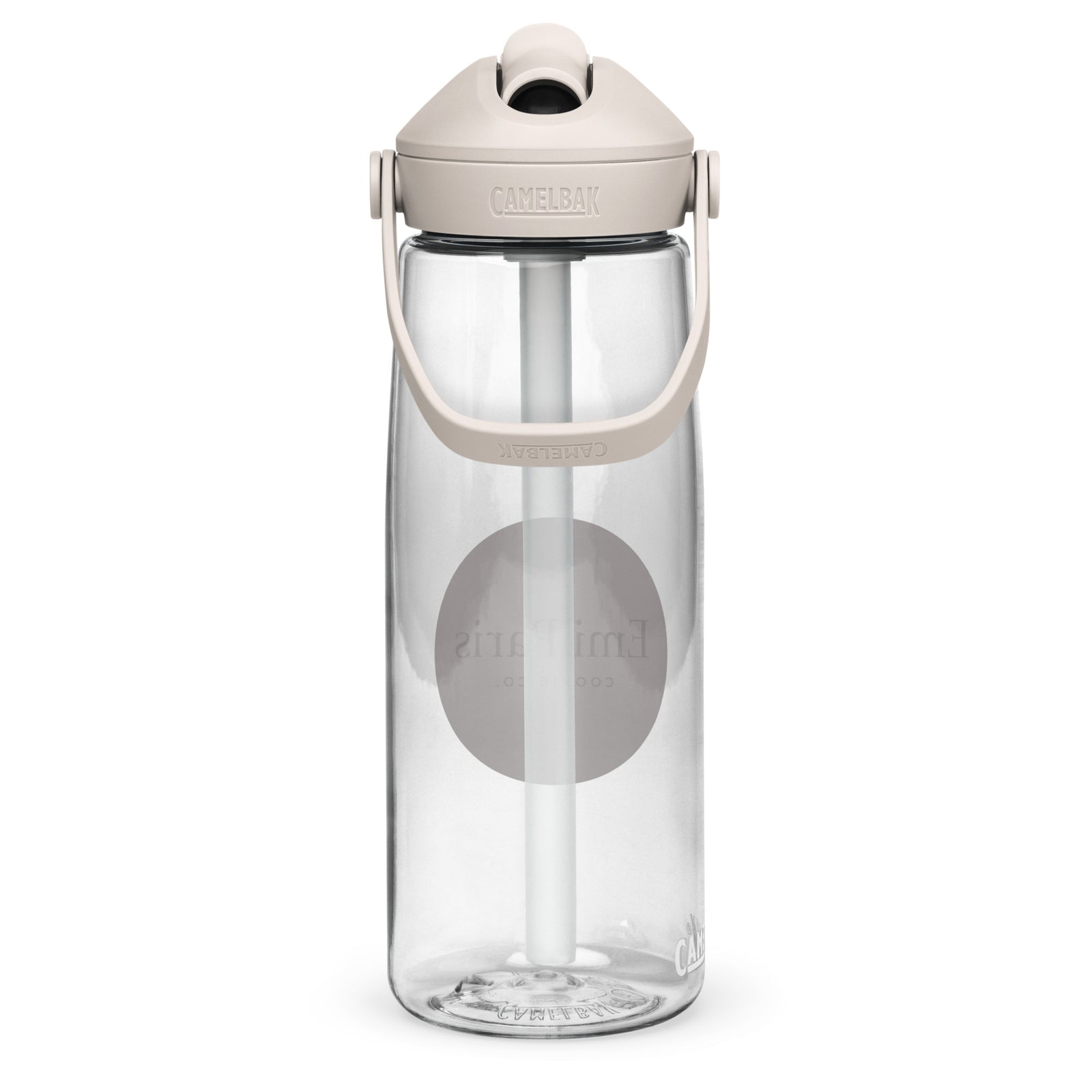 Flip straw water bottle